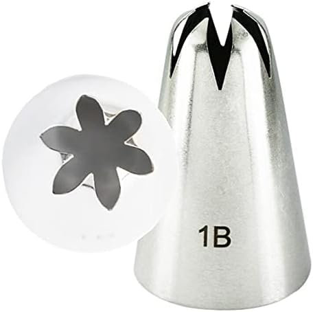 WxuuLTGJR Piping Tips Piping Tips 4 Pcs Stainless Steel Cake Piping Nozzles Pastry Tips 1b 1c 1e 1g Nozzles Set Large Icing Cake Piping Nozzles Reusable