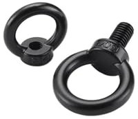 WMYOZDC Schwarzer Bolzen-Augenbolzen-Ringmutter 304 Stahl-Hängebolzen-Augenbolzen M3 M4 M5 M6 M8 M10 M12 Stahl-Augenbolzen Heben von Gewichten(M6x12)