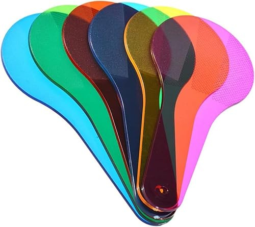 6Pcs Color Paddles,Optics Colors Filter, Plate Montessori Educational Science Educational Painting Color Drawing Cognition Science,Colors Wheels for The Artist,Learning and Education Tools