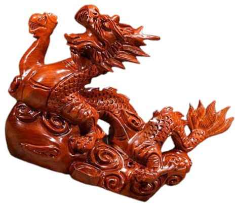 IMIKEYA Drachenfigur Aus Holz Drachendekor Büro Und Tischschmuck Aus Rosewood 15cm Langlebige Chinesische Drachenskulptur Für Zuhause Und Geschenk