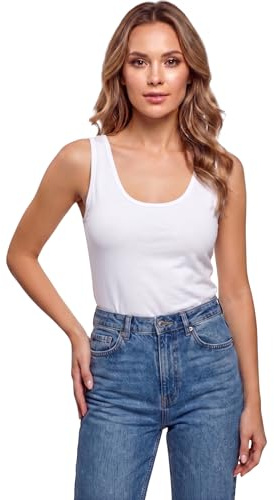 o-day Coconuda - Camiseta de tirantes para mujer de algodón bielástico, hombro ancho y hombro estrecho, camiseta de tirantes ajustada S-XL