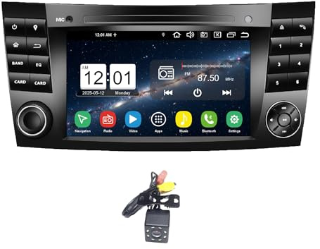 Amaseaudio Android 14 Autoradio 7zoll für Benz W211(2002-2008), 8 Kern (4+64), Drahtloses Carplay Android Auto, DSP+, Unterstützung 4G WiFi Bluetooth 5.0/Rückfahrkamera/SIM-Kartensteckplatz