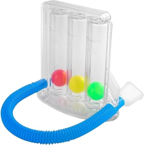 Uzztfa Lung Exerciser Device, 3 Ball Lung Function Breathing Trainer, Deep Breathing Exercise Vital Capacity Lung Function Improvement Respiratory Exerciser
