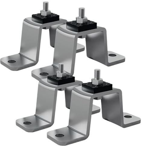 Patas de soporte para aire acondicionado – Juego de 4 patas amortiguadoras para condensador split, base de fijación de acero inoxidable para exterior garaje, jardín, astillero