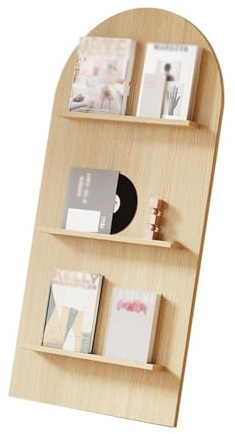 DTACBNEUZ Bodenstehender Zeitschriftenständer Zeitungsständer, Boden-Bücherregal, Zeitschriftenständer, Wand-Broschürenaufbewahrung, Informationsständer Zeitungsständer(Original Wood)