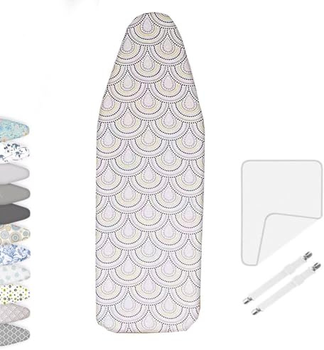 OPOLDBDMAC Strykjärnsöverdrag Med Vaddering 110x35cm 120x40cm Värmebeständigt Bomullsöverdrag För Strykbräda, Ersättningsskydd, Fläckresistent Strykunderlag(Multi-colored,122x38cm/48x15in)