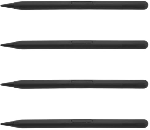 VILLCASE 4pcs Black Stylus Pens for Drawing Tablets with Ergonomic Design, Wide Compatibility, and Plastic Material Portable Lcd Writing Pens for Touch Screens and Magnetic Drawing Boards
