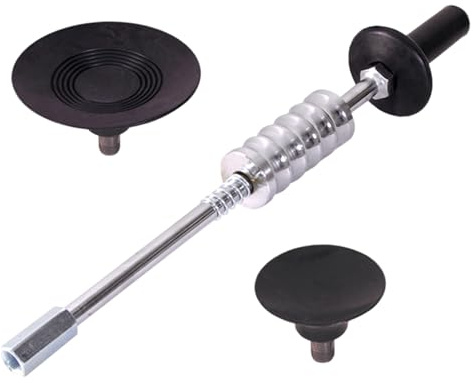 Extractor de abolladuras de coche de 3 piezas, resistente para vehículos, extractor de abolladuras de martillo deslizante con ventosa de vacío de 2 tamaños, equipo de reparación de carrocería sin pin