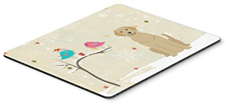 Caroline's Treasures Christmas Presents, Yellow Labrador Mouse Pad, Multicolor, 7.75x9.25 (BB2527MP)