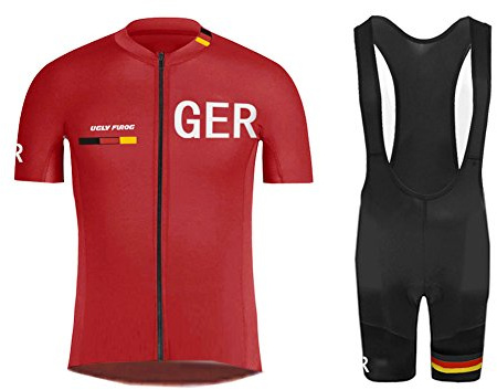 UGLY FROG -Landesvorwahl Sport Radsport Trikots & Shirts+Trägerhosen Sets with Gel Pad Kurzarm Herren Sommer Stil Bekleidung Atmungsaktiv Clothes