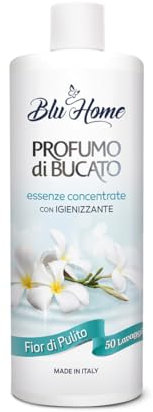 Blu Home Profumo per BUCATO, Essenza Profuma Bucato, Essenza Bucato a Lunga Durata, Super Concentrato per Lavatrice (500 ml (Confezione da 1), Fior di pulito)