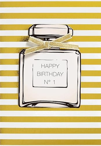 Lifestyle - Biglietto di auguri di compleanno, profumo, fiocco, 11,6 x 16,6 cm