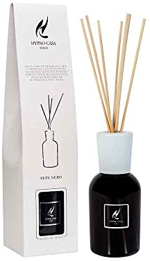 HYPNO CASA Duftspender für die Umwelt mit Duftstäbchen Pfeffer Schwarz 250 ml Made in Italy