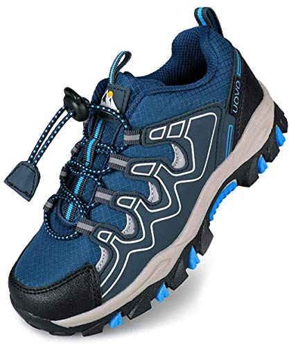 UOVO Träningsskor pojkar vattentäta vandringsskor sneakers barn trekking skor utomhus sportskor löparskor 27–40, blå, 31 EU