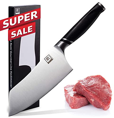 zayiko NAMI Chai Dao chinesisches Kochmesser 32 cm Länge mit 18,5 cm Klinge aus deutschem Edelstahl und ergonomischen Griff aus ABS, Vielseitiges Profi-Küchenmesser, Chefmesser, scharfes Kochmesser