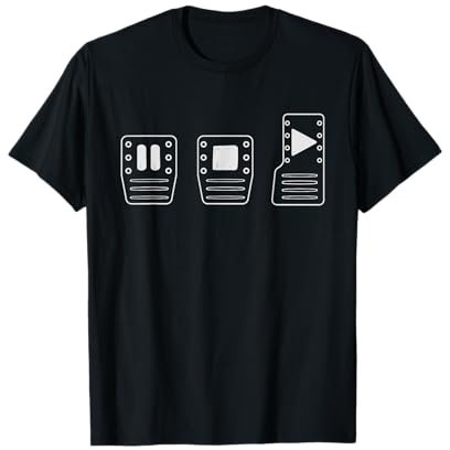 Speichern Sie manuelles Pedaldiagramm Stick Shift Autoliebhaber T-Shirt