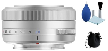 TTArtisan 27 mm F2.8 APS-C Rahmen Autofokus STM Objektiv für Fuji X Mount XF X-S10 X-A5 X-T10 X-Y20 X-T30 X-T3 X-T4 X-E1 X-H1 X-M1 X-Pro1 etc. itanium grey
