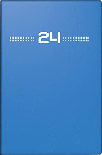 rido/idé Wochenkalender Modell partner/Industrie I 2024 2 Seiten = 1 Woche Blattgröße 7,2 x 11,2 cm blau