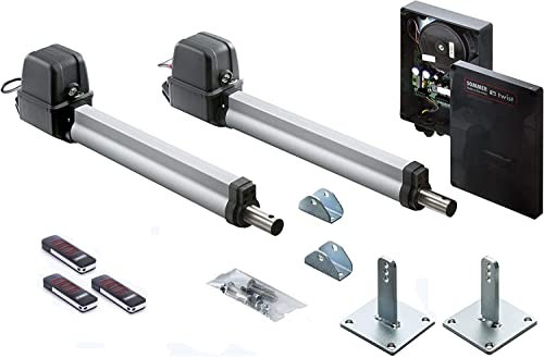 Estate Twist 200 E - Attuatore per cancelli a 2 ante fino a 2,5 m di larghezza o 300 kg con 3 trasmettitori Pearl 4018V000