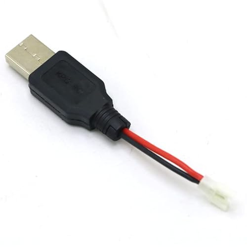 Drone USB Charger Cable Set,3.7V RC Lipo Battery Power Supply Charging Cord Wire USB to JST/SM/futaba/Air Plug for RC Plane Quadcopter (USB to AIR-5pcs)