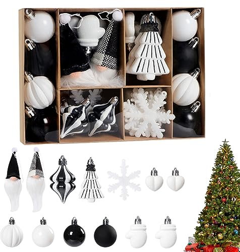 Weihnachtsbaum-Weihnachtskugel-Ornamente, 32 Stück, bruchsicher, Weihnachtsbaumschmuck, hängende Kugeln, galvanisiertes Malset für Weihnachten, Party, Hochzeit, Verlobung von Soydan