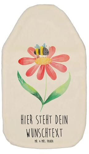 Mr. & Mrs. Panda Wärmflasche personalisiert Hummel Blume - Weiß