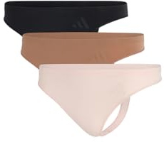 Adidas Low Rise Stringtrosa (3-pack) – Sport Active Sömless – Packaged Trosor – bekväma underkläder, 900 blandade, M