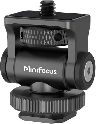 MINIFOCUS Kamera-Monitorhalterung mit Cold Shoe, 1/4 Schraube für 5 & 7 Field Monitor, 160° neigbare Halterung für Field Monitor, LED, Blitz und Videoaufnahmen Fotozubehör