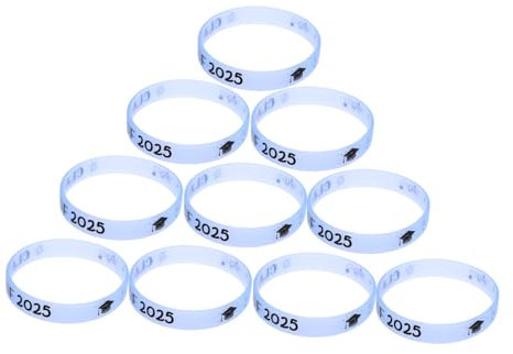 POPETPOP 10pezzi Braccialetti Silicone Riutilizzabili Classe Braccialetti Luminosi Per Accessori Decorativi Per Feste Graduazione Memorabile Per