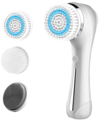 WOFASHPURET Elektrische Gesichtsreinigungsbürste Aus Silikon Tragbar Sanftes Peeling Und Massage Für Frauen Und Mädchen Weiß Zuhause Und Reisen