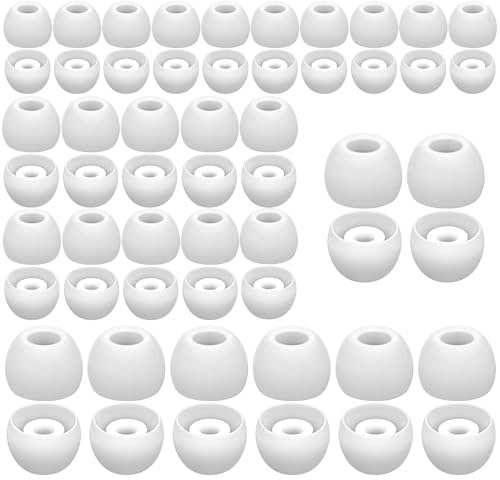 IANFAN 60 tapones de silicona de repuesto para los oídos, almohadillas de silicona suave, accesorio de goma compatible con la mayoría de los auriculares intraurales (3 tamaños)