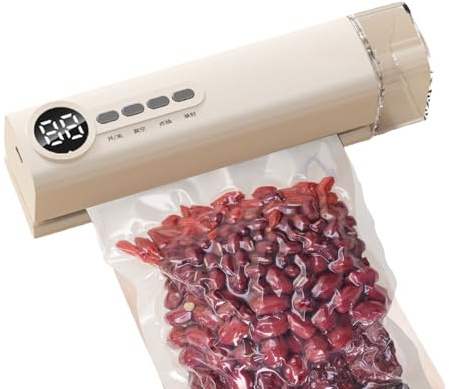 Rrlihjgu Máquina De Sellado Al Vacío - Conservadora de Alimentos Manual | Envasado Automático Doméstico para Congelador Cocina Comidas Preparadas Viaje Sobras Preservación Hogar