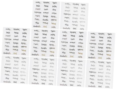 WRITWAA 10 Blatt Etiketten Aufkleber für Ätherische Öle Selbstklebende Flaschenetiketten in Gold und Silber Vielseitig für Parfüm Kosmetik Tropfflaschen Dekorativ und Praktisch