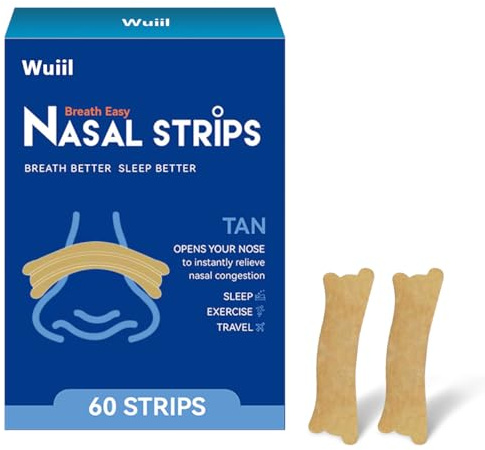 60 Stück Nasenpflaster,Nasenpflaster Schnarchen,Nasal Strips,Besser Atmen Bei Verstopfter Nase,Für Eine Bessere Schlafqualität,Extra Starke Nasenstrips Gegen Schnarchen,Schnarchreduzi (Farbe25110507)
