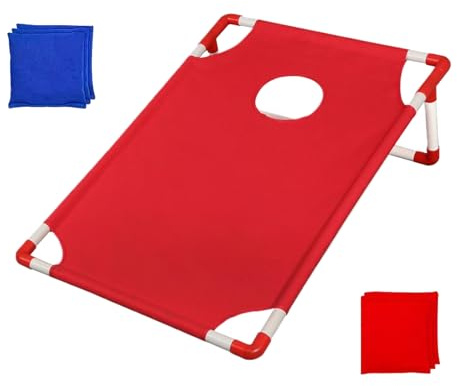Kinder Cornhole Spiel - Leichtes Wurfspiel Boardset, Tragbares Platzsparendes Design, Inklusive Aufbewahrungstasche | Aktiver Geschicklichkeit Spielspass for Garten Camping Indoor Outdoor Familie