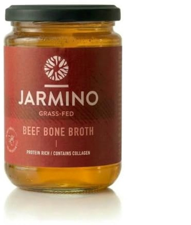 JARMINO brodo biologico di ossa da bovini (6x 350ml) | collagene naturale e acido ialuronico | organico e puro | Bevanda salutare o come base per zuppe e salse