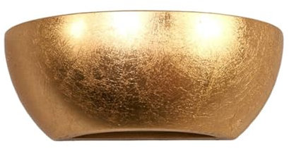 Wall Light 'Kolja' dimmable (Modern) in Gold Made of Plaster/Clay for e.g. Living Room & Dining Room (1 Light Source, E14) from Lindby | Wall Lighting, Wall lamp