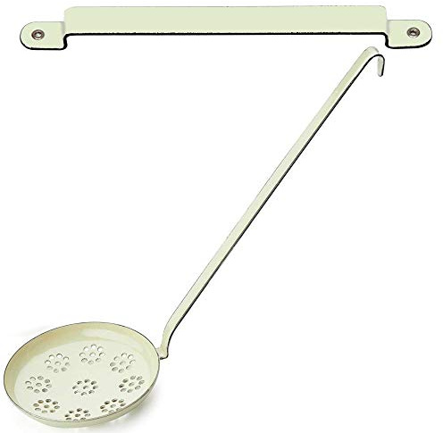 Riess Classic Backschaufel Backwender Plus Löffelblechleiste Aufhängeleiste Set Emaille-Kochgeschirr zum Hängen (nilgrün)