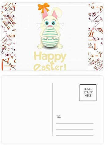 Happy Ostern Religion Festival Egg Bow Formula Postkarten-Set, Dankeskarte, Postkarte, Seite Postkarte, 20 Stück