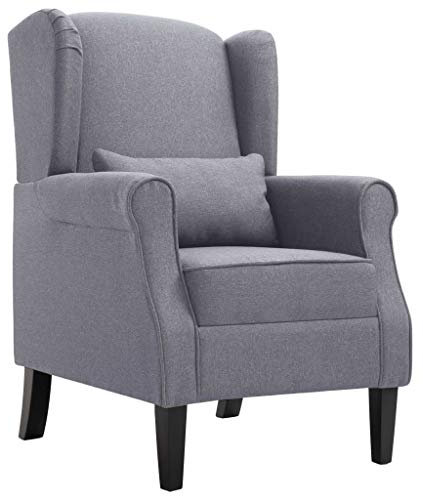 Festnight Sessel Couchsessel Loungesessel Clubsessel Cocktailsessel Relaxsessel Dunkelgrau Stoff 68 x 73 x 101 cm