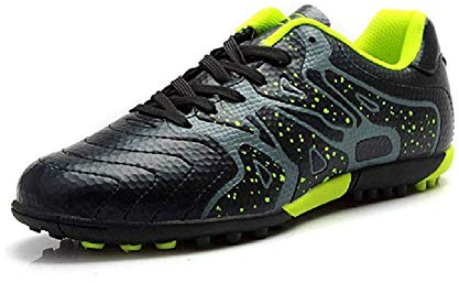 Scarpe da Calcio Ragazzi Bambino Scarpe Sportive Calcetto Traspirante - Nero 38 EU