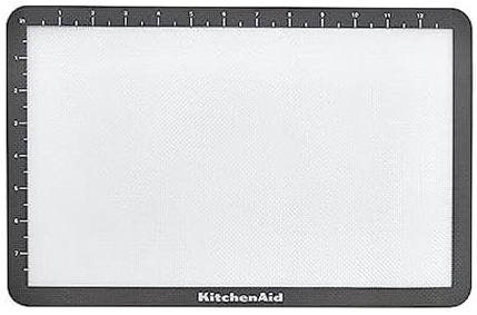 KitchenAid Tapis de cuisson en silicone de taille moyenne, 22,9 x 35,6 cm, gris