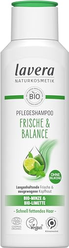 lavera Pflegeshampoo Frische & Balance - ohne Silikone - Sanfte Reinigung & milde Frische - vegan - Naturkosmetik - 250 ml