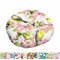 Morbuy Cuscini per Sedia Rotondi Fiore e Serie Uccello, Cuscino Sedia in Cotone Lino Tatami Comodo Morbido, per Cucina Giardino Sedia da Pranzo Interno ed Esterno (40x40cm,Tordo Giallo)