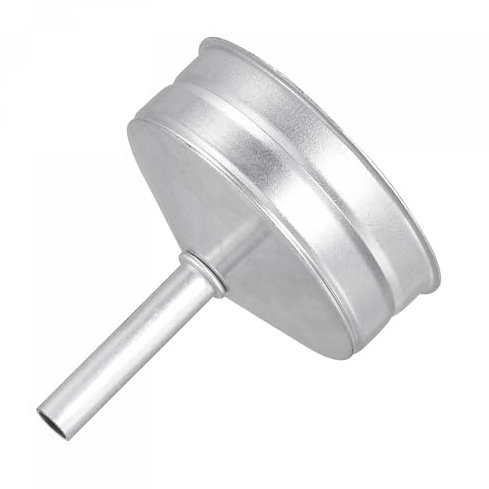 sourcing map Aluminium Funnel Filter Replacement 75x72x85mm Silver for 9-Cup Use Mocha Coffee Maker Pot