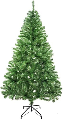 SOLAGUA Árbol de Navidad Artificial C/Efecto Brillo, Arboles con Hojas de Espumillón 120cm a 210cm de Primera Calidad, Súper Natural con el Soporte Metálico.(Verde Brillo, 210cm 668Tips)
