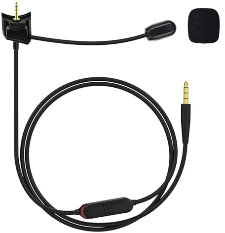 Zosvoses QC35 Microphone with Mute Switch Compatible with Bose QuietComfort 35 & QC35 II Headphones, for PC, Laptop, PS4, PS5, Xbox One Controller, 4ft