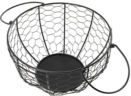 Cabilock Canasta De Cestas De Alambre De Pollo Organizador De Almacenamiento De Cocina Encimera Portahuevos Huevera De Madera Panera Metalica Planchar Hierro Forjado Canasta De Pan