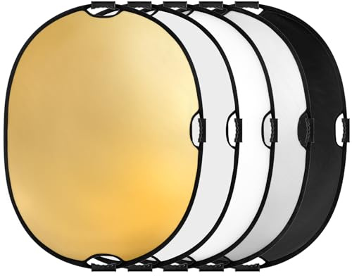 QWORK® Réflecteur de lumière Pliable 5 en 1 pour Photographie - 80 x 120 cm - Réflecteur pour photographier des Corps Entiers, des Meubles et des Objets de Taille Moyenne