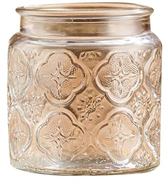Glasdose Vintage Glas versiegelt mit Deckel Haushalt Lebensmittelqualität Aufbewahrung für Kaffee Tee Trompete Begonie Blumenmuster Klein